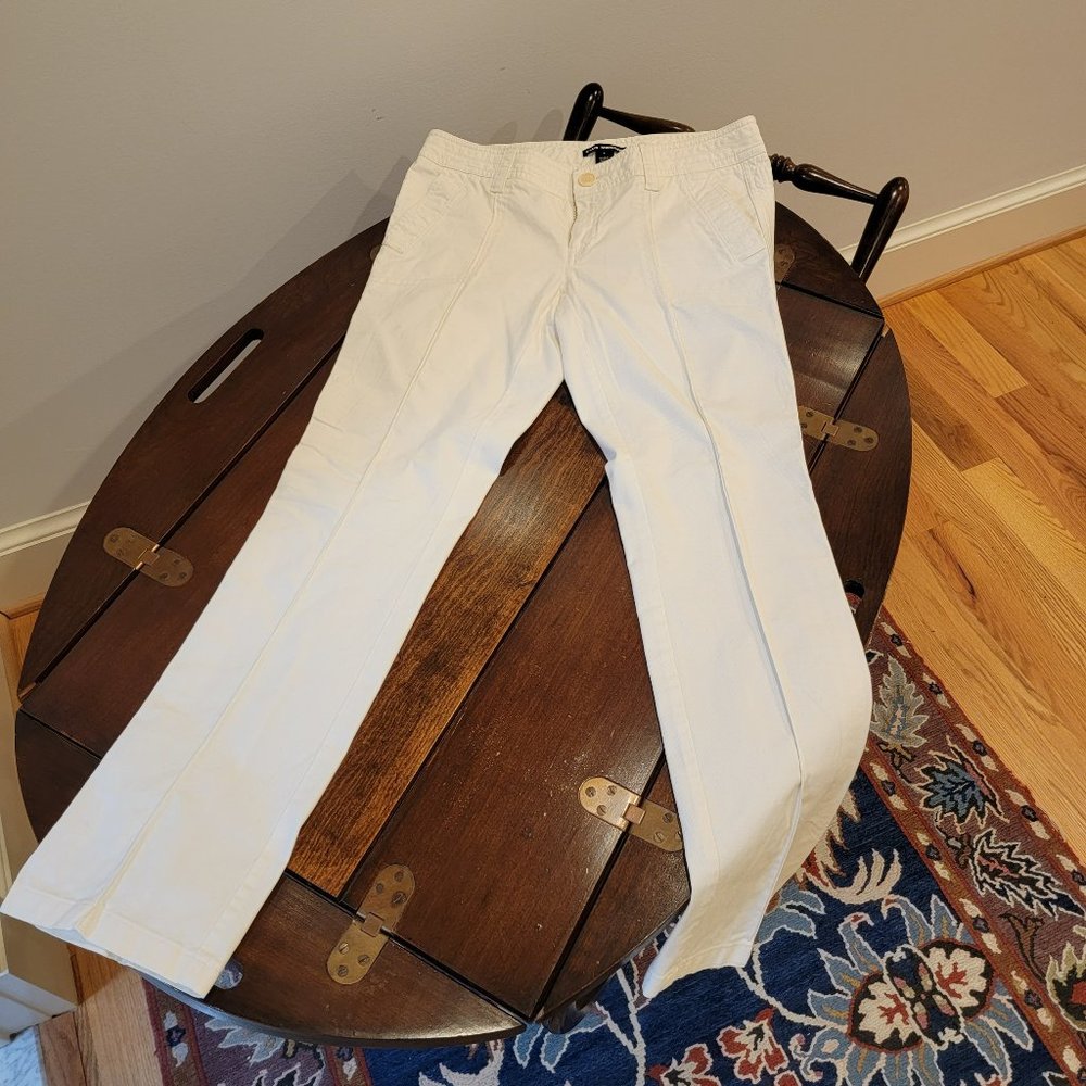 Club Monaco Women's Off-White Straight Leg Jeans